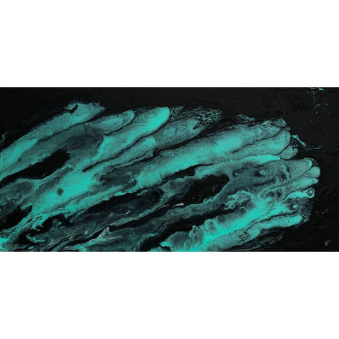 Leaf Me Alone Abstract Black Modern Wood Framed Art Print with Double Matting by Grace, Ajoya
