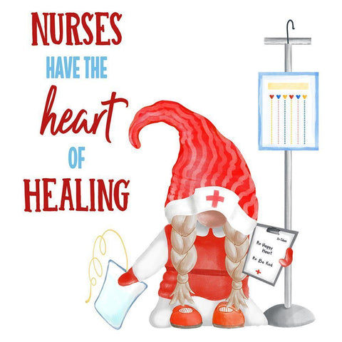 Gnome Health III White Modern Wood Framed Art Print with Double Matting by Metz, Andi