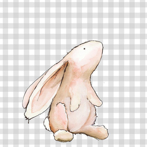 Hoppi Easter I White Modern Wood Framed Art Print by Diannart