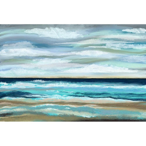 The Sea White Modern Wood Framed Art Print by Medley, Elizabeth