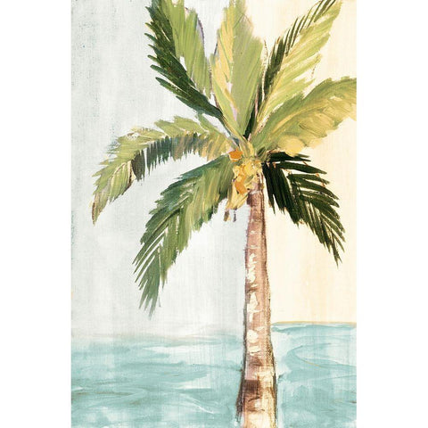 Oasis Palm I White Modern Wood Framed Art Print by Maria, Robin
