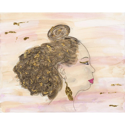 Shimmering Sis Black Modern Wood Framed Art Print by Grace, Ajoya