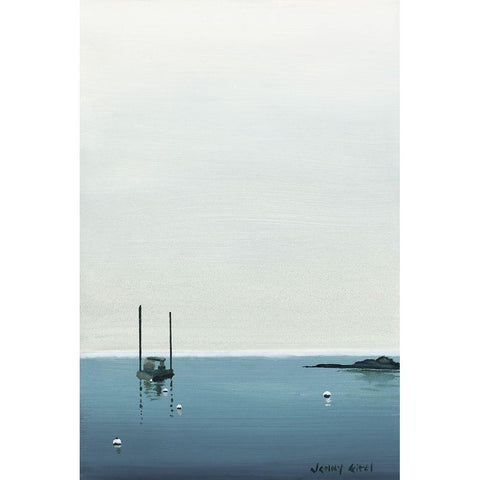 Calm Waters Black Modern Wood Framed Art Print with Double Matting by Eitel, Jen