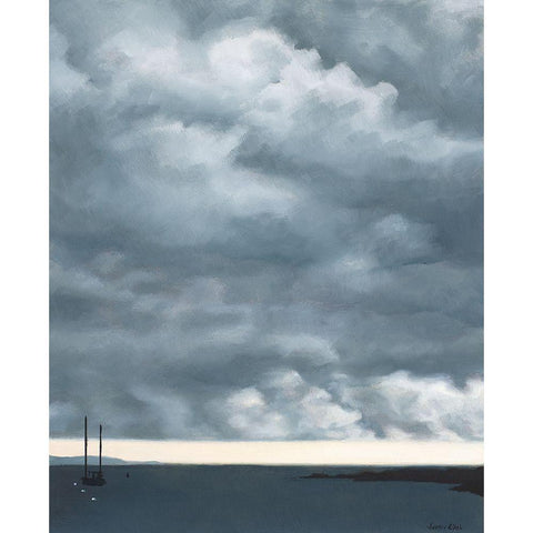 Storm Approaching Black Modern Wood Framed Art Print with Double Matting by Eitel, Jen