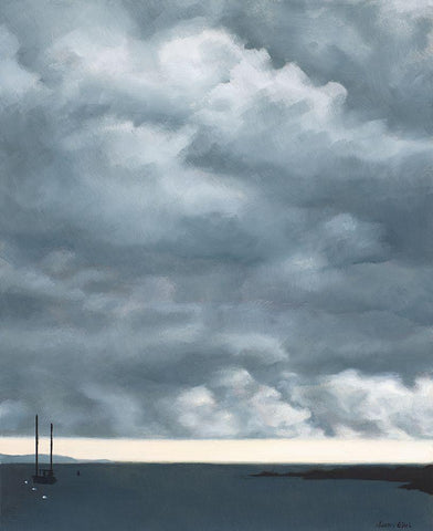 Storm Approaching Black Ornate Wood Framed Art Print with Double Matting by Eitel, Jen