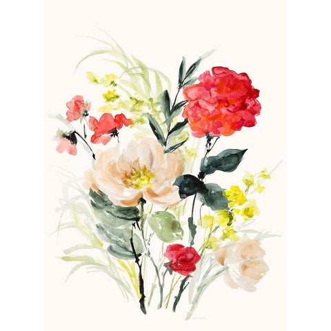 Perfectly Sunny Wildflowers II Black Modern Wood Framed Art Print with Double Matting by Loreth, Lanie