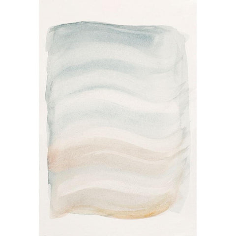 Soft Tropical Waves Abstract Black Modern Wood Framed Art Print by Pinto, Patricia