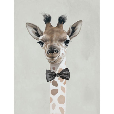 Smart Giraffe White Modern Wood Framed Art Print by Sheppard, Lucca