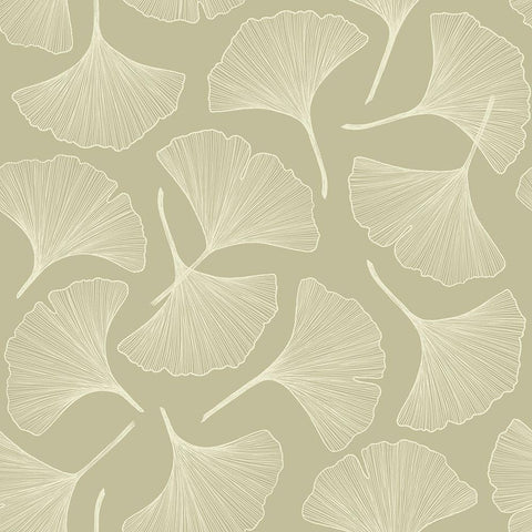 Fan Pattern Gold Ornate Wood Framed Art Print with Double Matting by Piddix