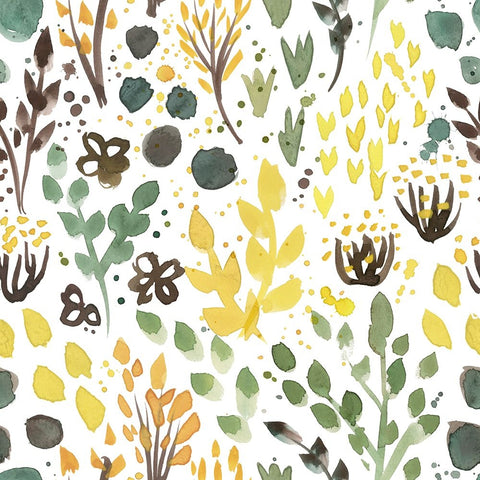 Botanical Wonder Black Ornate Wood Framed Art Print with Double Matting by Piddix