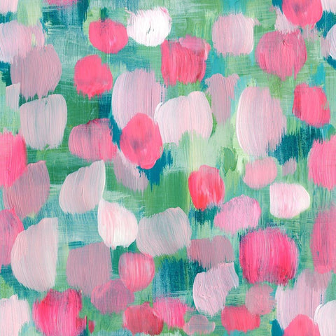 Rose Toss Black Modern Wood Framed Art Print by Piddix