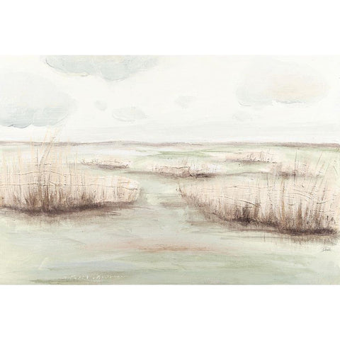 The Dappled Marsh Gold Ornate Wood Framed Art Print with Double Matting by Pinto, Patricia