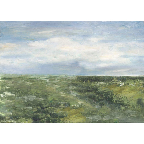 In The Distance Black Modern Wood Framed Art Print with Double Matting by Pinto, Patricia