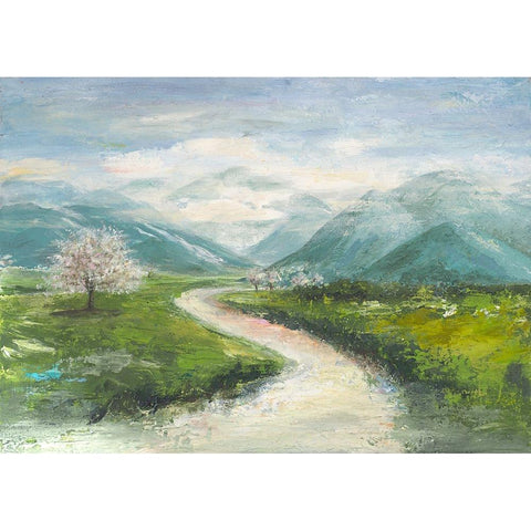 White River White Modern Wood Framed Art Print by Pinto, Patricia