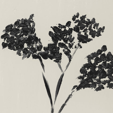 Neutral Leaves White Modern Wood Framed Art Print with Double Matting by Price, Lucille