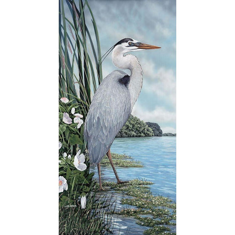 Great Blue Heron Black Modern Wood Framed Art Print by Harris, James