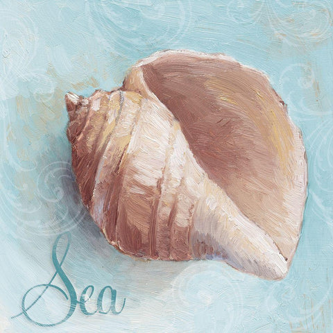 Sea  (blue) White Modern Wood Framed Art Print with Double Matting by Loreth, Lanie