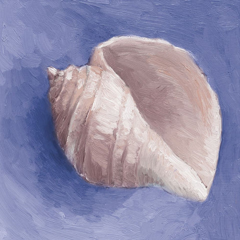 Very Peri Shell II White Modern Wood Framed Art Print with Double Matting by Loreth, Lanie