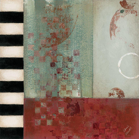 Town and Country I White Modern Wood Framed Art Print with Double Matting by Loreth, Lanie