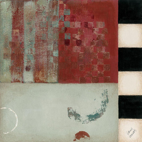 Town and Country II White Modern Wood Framed Art Print with Double Matting by Loreth, Lanie