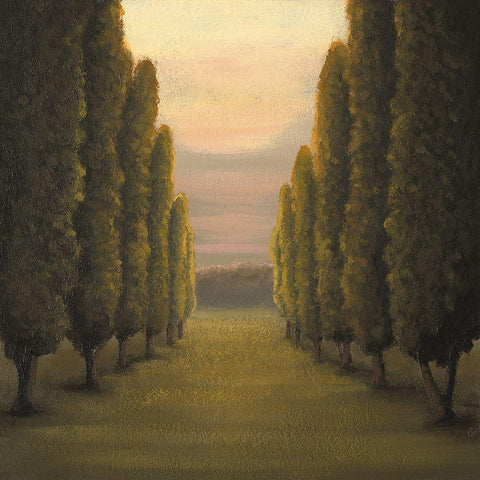 English Garden I Black Ornate Wood Framed Art Print with Double Matting by Marcon, Michael