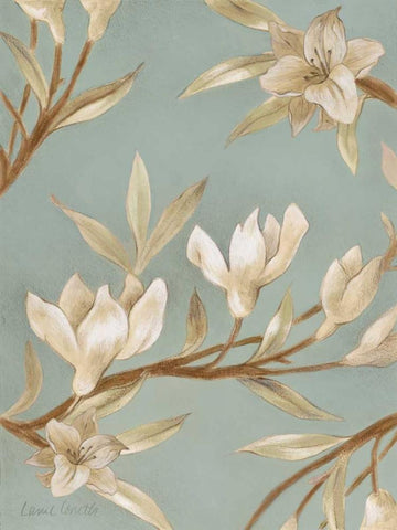 Serene Beauty I White Modern Wood Framed Art Print with Double Matting by Loreth, Lanie