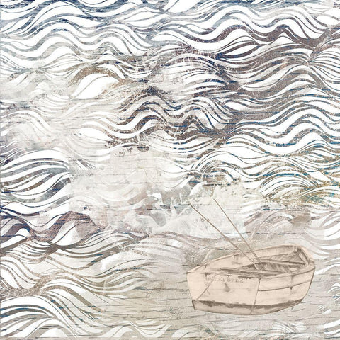 Lost At Sea II Black Modern Wood Framed Art Print by Pinto, Patricia