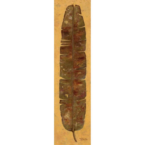 Banana Leaf I Black Modern Wood Framed Art Print by Pinto, Patricia