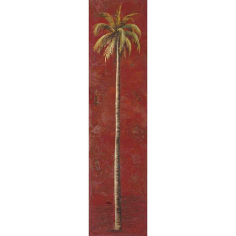 Red Palm I Gold Ornate Wood Framed Art Print with Double Matting by Pinto, Patricia