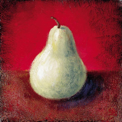 Pear White Modern Wood Framed Art Print with Double Matting by Loreth, Lanie