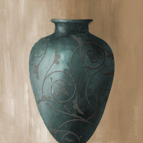 Blue Vessel II White Modern Wood Framed Art Print with Double Matting by Loreth, Lanie