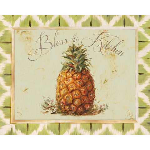 Bless this Kitchen Black Modern Wood Framed Art Print with Double Matting by Pinto, Patricia