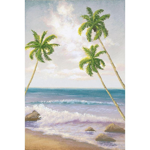 Atlantic Seaside II White Modern Wood Framed Art Print by Marcon, Michael