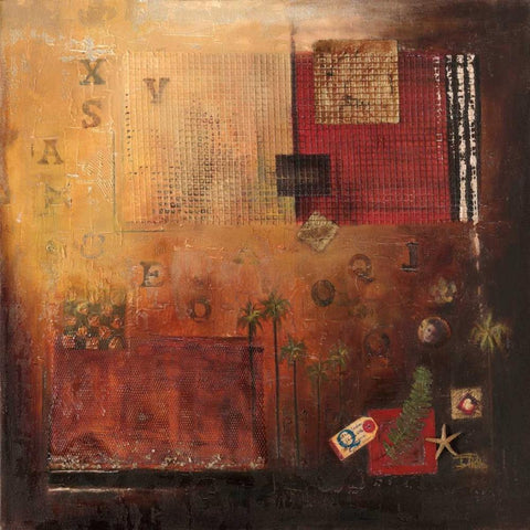 Nueva Era I Gold Ornate Wood Framed Art Print with Double Matting by Pinto, Patricia