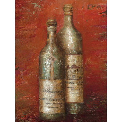 Serie Vino I White Modern Wood Framed Art Print by Pinto, Patricia