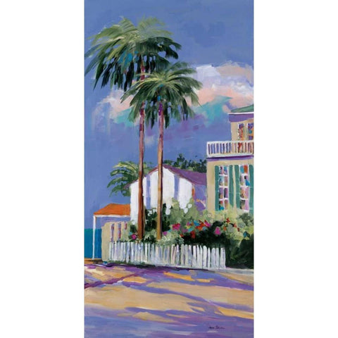 Key West II Black Modern Wood Framed Art Print with Double Matting by Slivka, Jane