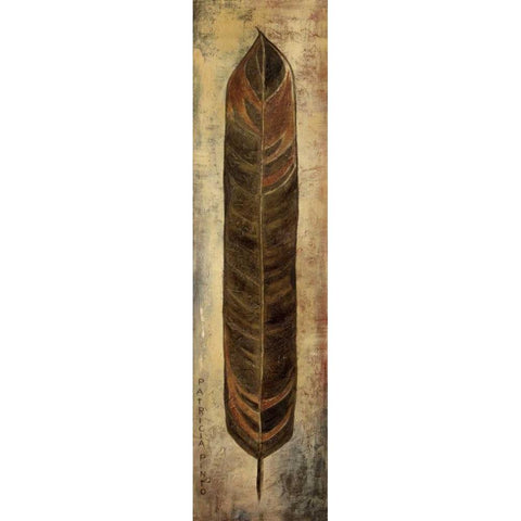 La Pluma II Black Modern Wood Framed Art Print with Double Matting by Pinto, Patricia