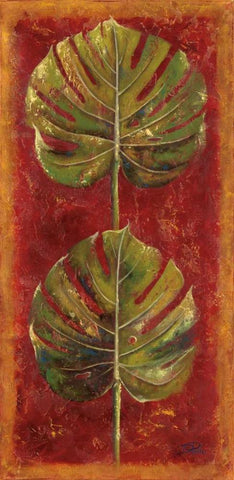 Caliente III White Modern Wood Framed Art Print with Double Matting by Pinto, Patricia