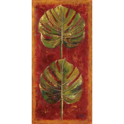 Caliente III Black Modern Wood Framed Art Print with Double Matting by Pinto, Patricia