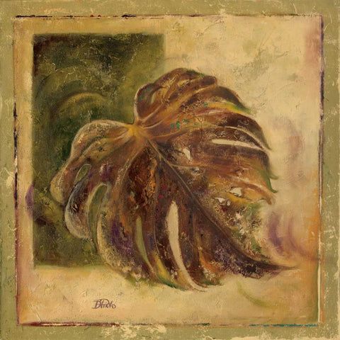 Green Balazo I Gold Ornate Wood Framed Art Print with Double Matting by Pinto, Patricia