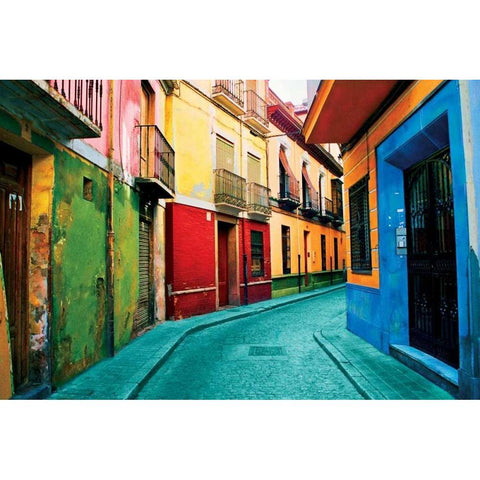 Granada Spain Black Modern Wood Framed Art Print by Mabat, Ynon