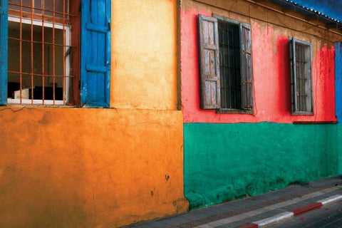 Tel Aviv II White Modern Wood Framed Art Print with Double Matting by Mabat, Ynon