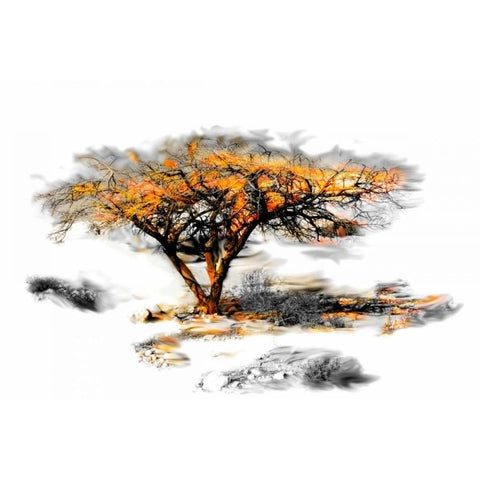 Trees Alive II Gold Ornate Wood Framed Art Print with Double Matting by Mabat, Ynon