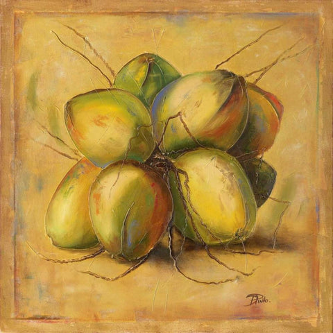 Cocos Locos I White Modern Wood Framed Art Print by Pinto, Patricia