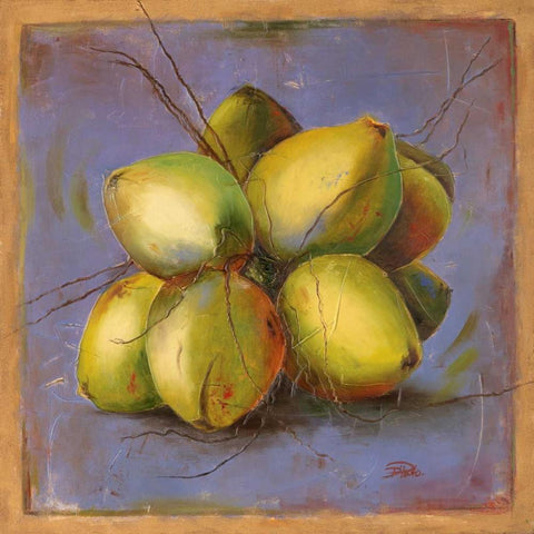 Cocos Locos IV White Modern Wood Framed Art Print by Pinto, Patricia