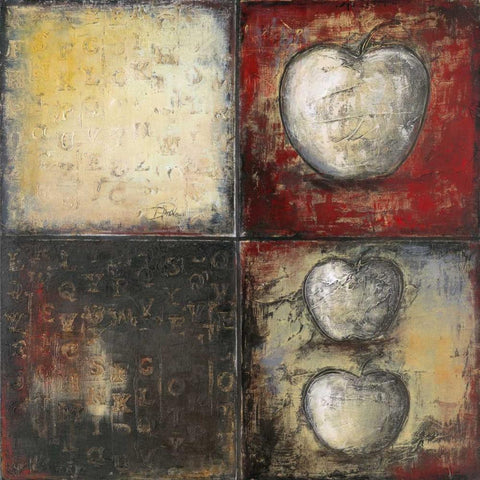 Karma I White Modern Wood Framed Art Print with Double Matting by Pinto, Patricia