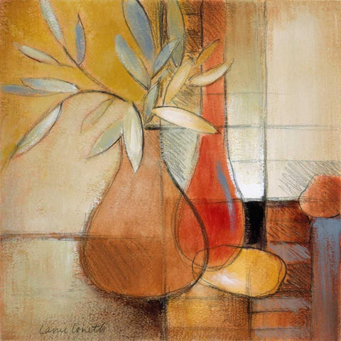 Afternoon Bamboo Leaves I Gold Ornate Wood Framed Art Print with Double Matting by Loreth, Lanie