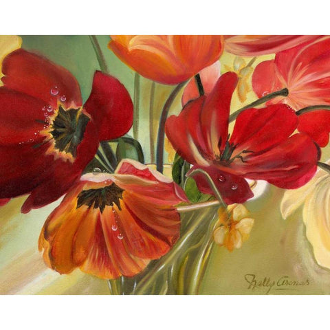 Primavera II Black Modern Wood Framed Art Print by Arenas, Nelly