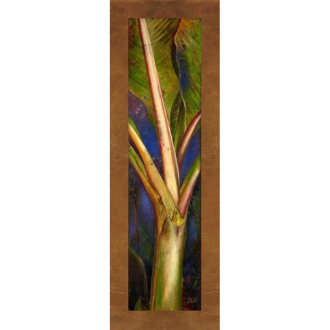 Blue Plantain Black Modern Wood Framed Art Print by Pinto, Patricia