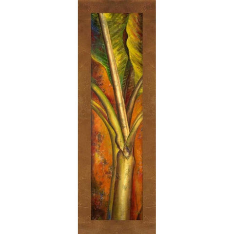 Orange Plantain Gold Ornate Wood Framed Art Print with Double Matting by Pinto, Patricia